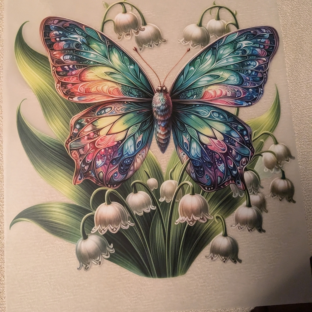 12 butterfly iron on transfers